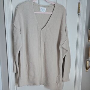 Style & Co. Women's Beige V-Neck Sweater